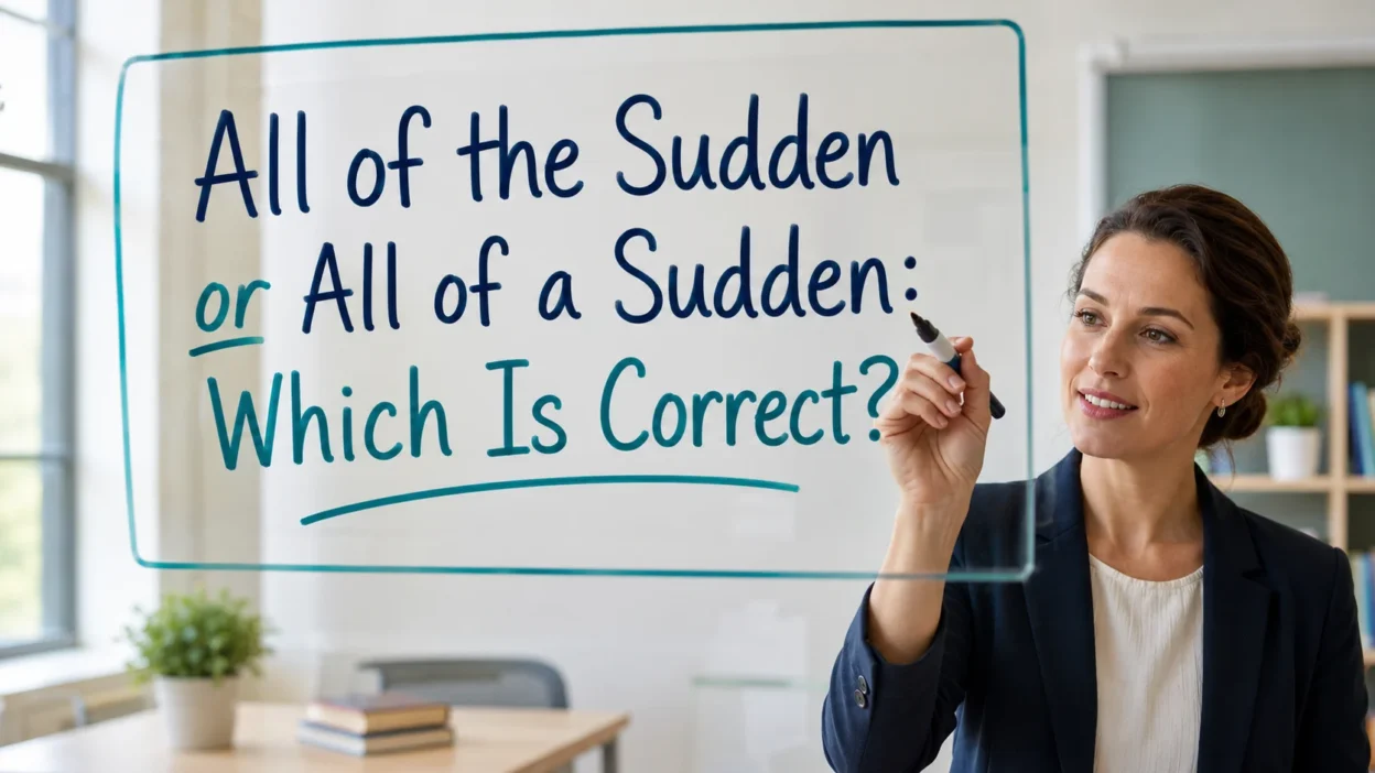 All of the Sudden or All of a Sudden: Which Is Correct?