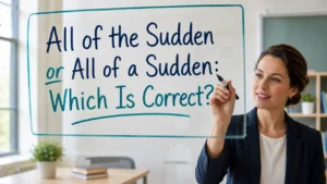 All of the Sudden or All of a Sudden: Which Is Correct?