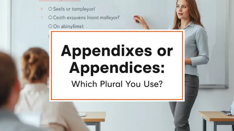 Appendixes or Appendices
