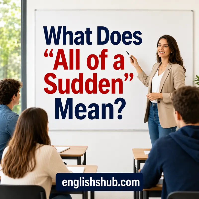 What Does “All of a Sudden” Mean?