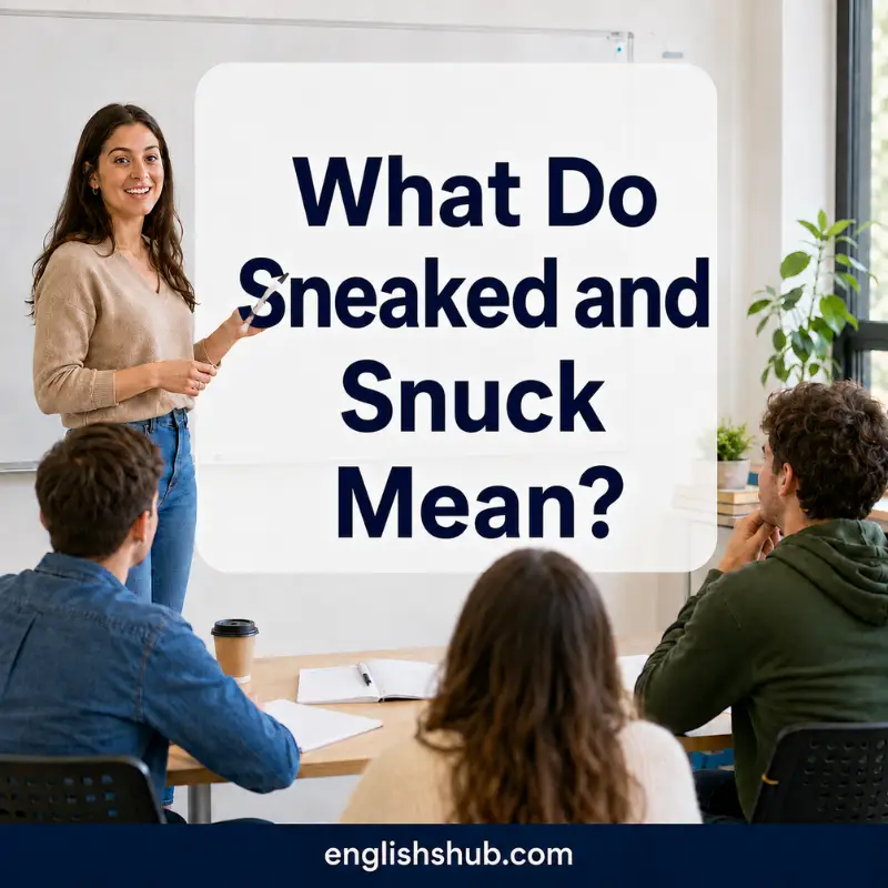 What Do Sneaked and Snuck Mean?