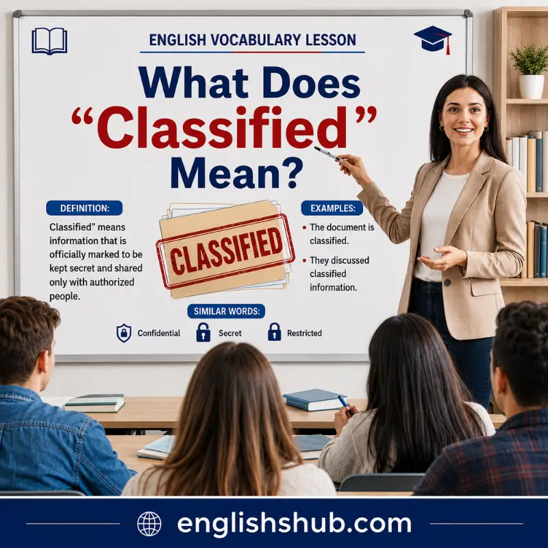 What Does “Classified” Mean?