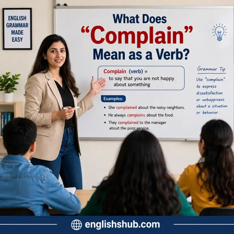 What Does “Complain” Mean as a Verb?