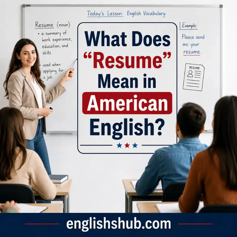 What Does “Resume” Mean in American English?