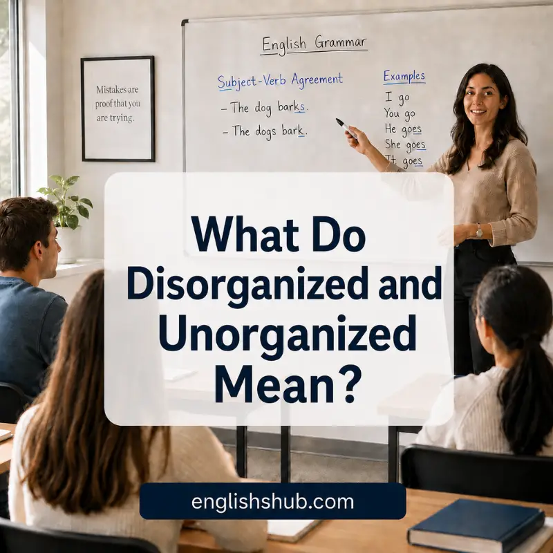 What Do Disorganized and Unorganized Mean?