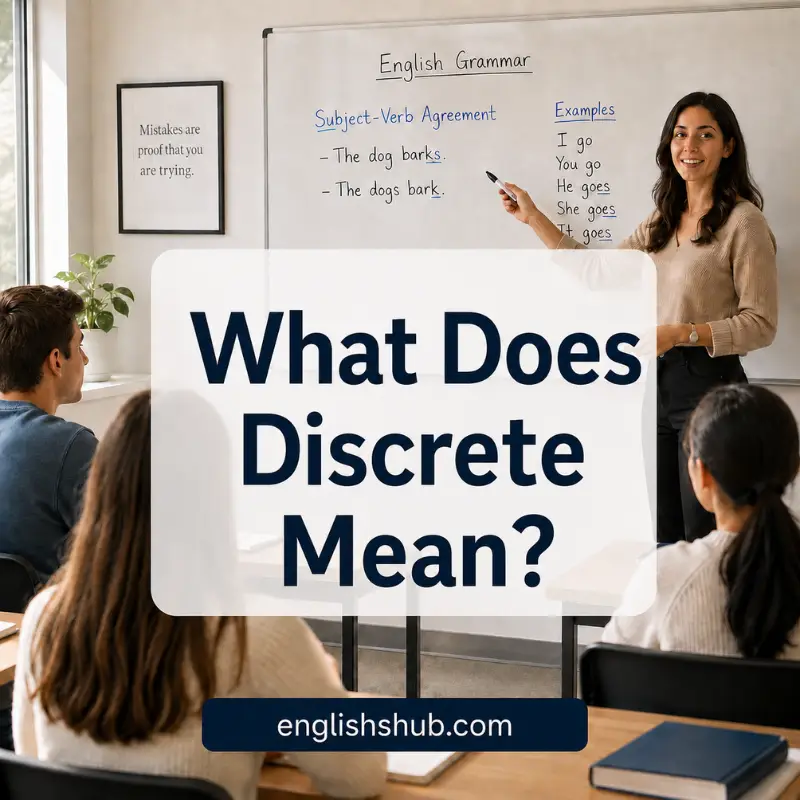 What Does Discrete Mean?
