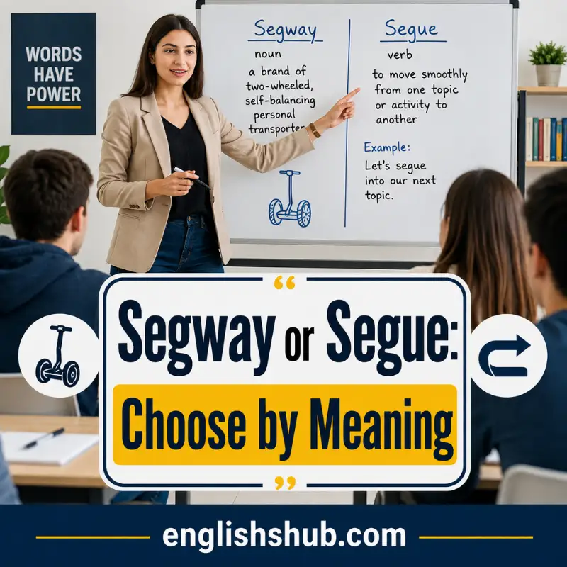 Segway or Segue: Choose by Meaning