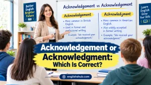 Acknowledgement or Acknowledgment