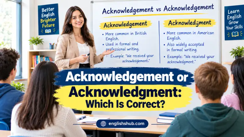 Acknowledgement or Acknowledgment