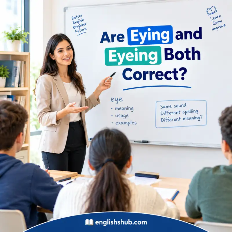 Are Eying and Eyeing Both Correct?
