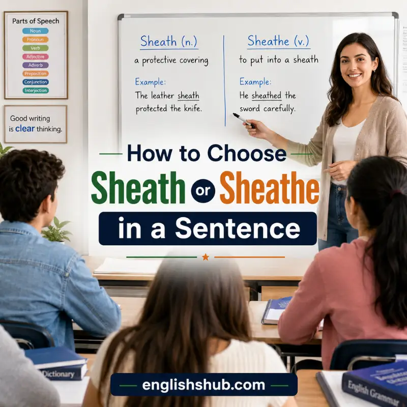 How to Choose Sheath or Sheathe in a Sentence