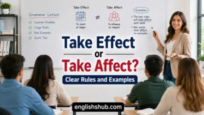 Take Effect or Take Affect
