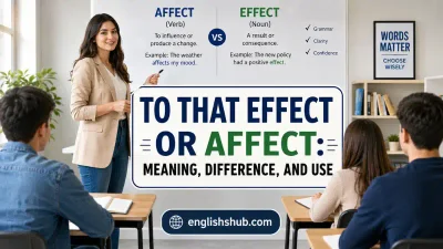 Why “To That Effect” Is Correct