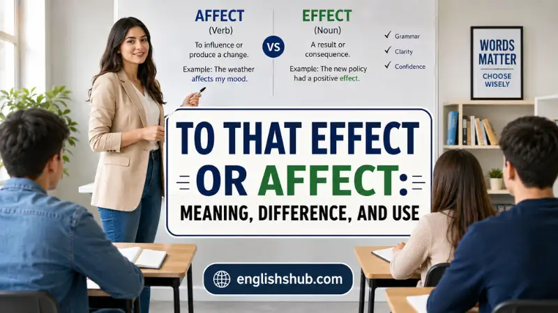 Why “To That Effect” Is Correct