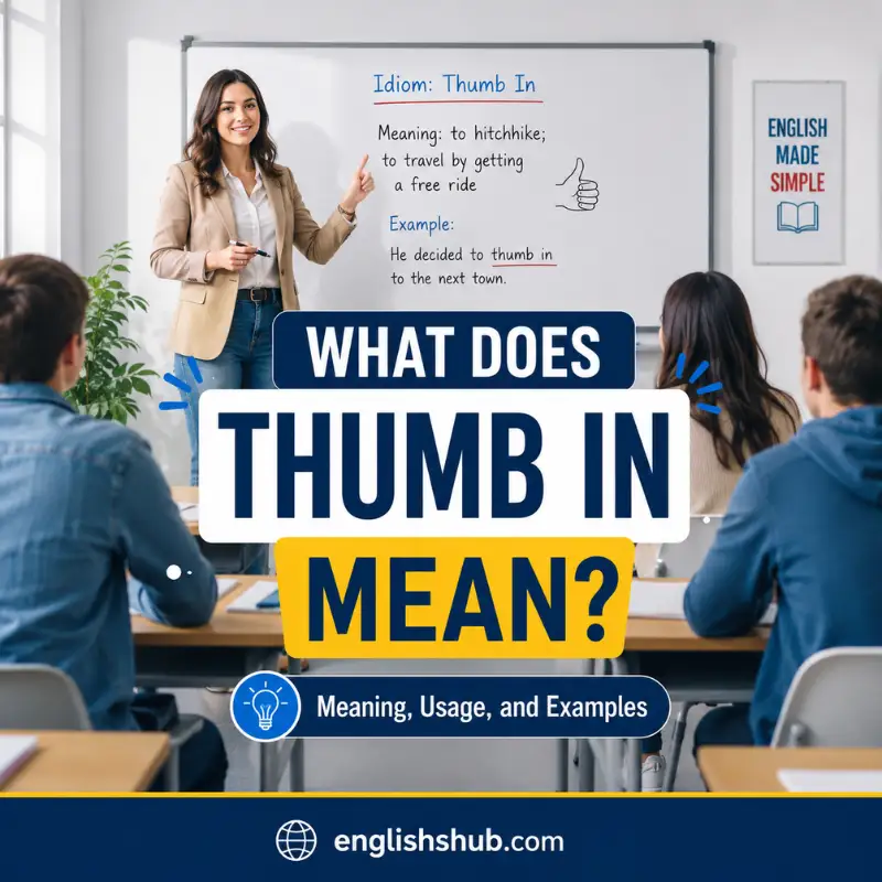 What Does Thumb In Mean?