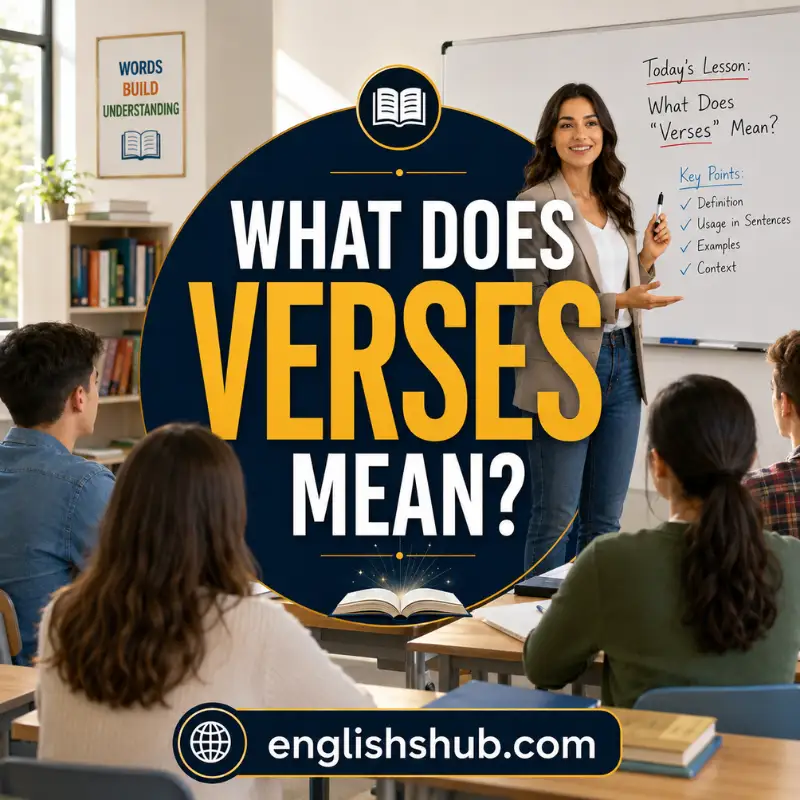 What Does Verses Mean?