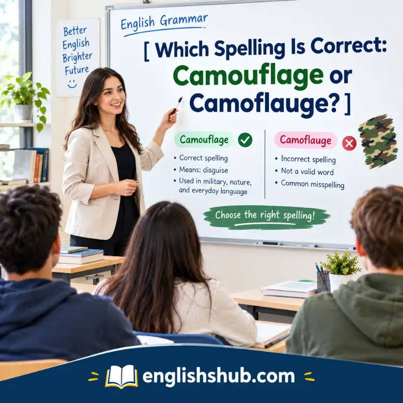 Which Spelling Is Correct: Camouflage or Camoflauge?