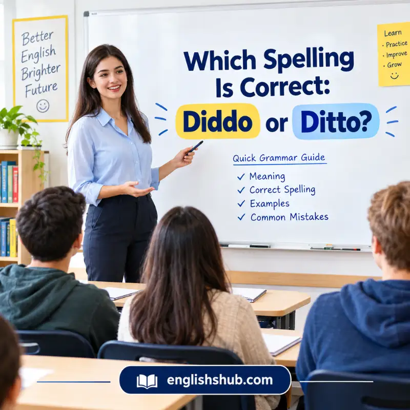 Which Spelling Is Correct: Diddo or Ditto?