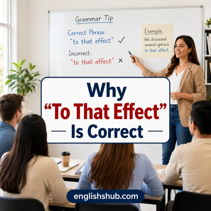 Why “To That Effect” Is Correct